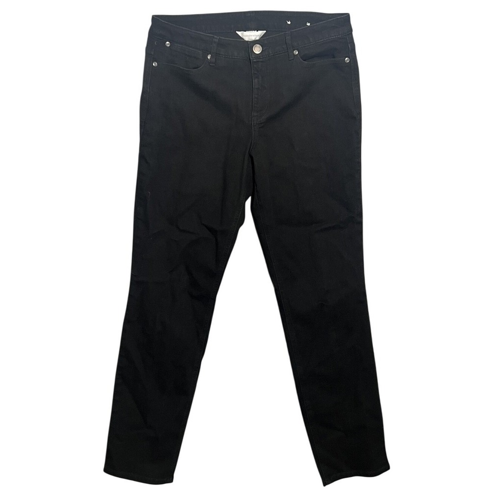 Christopher & Banks Women's Size 10 Black Straight Leg Jeans Mid Rise Denim